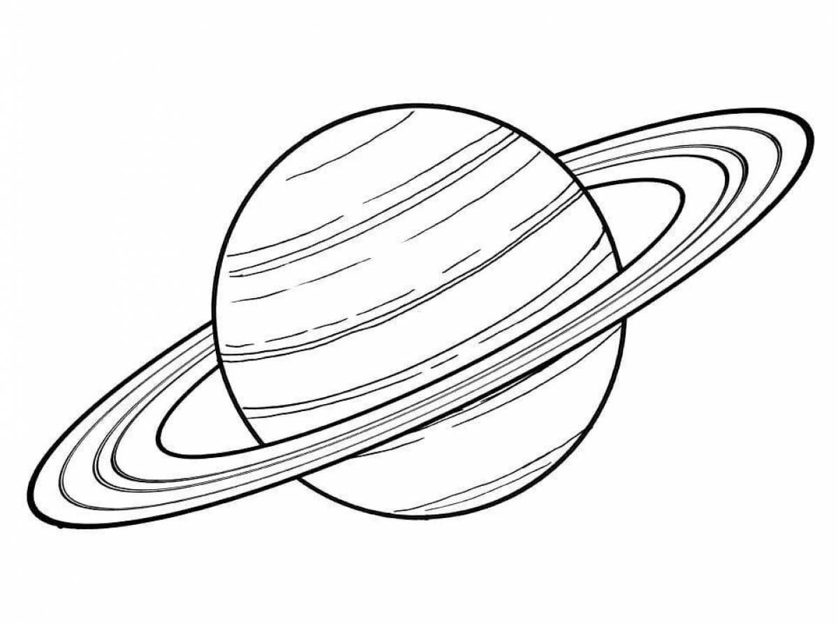 Роскошная раскраска сатурн