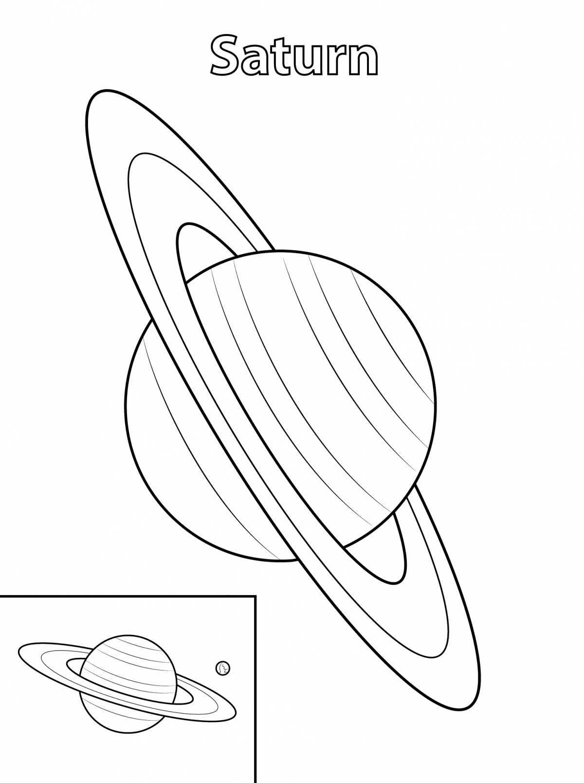 Грандиозная раскраска сатурн