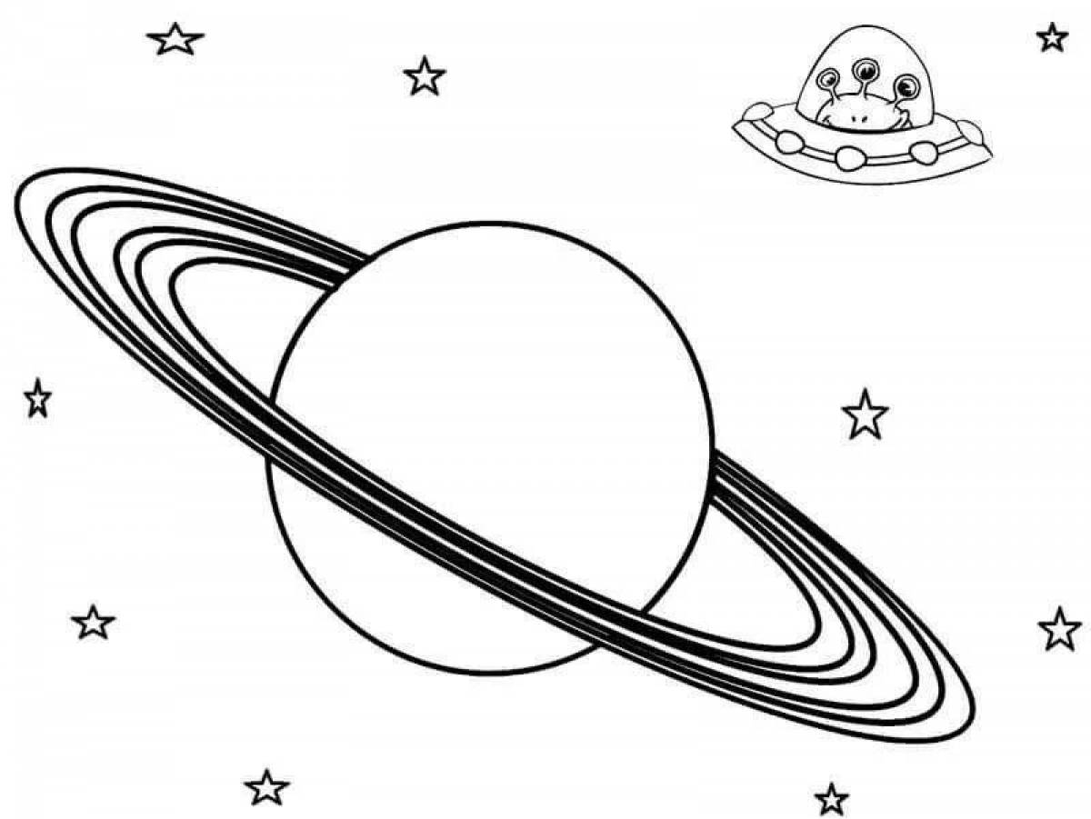 Гламурная раскраска сатурн