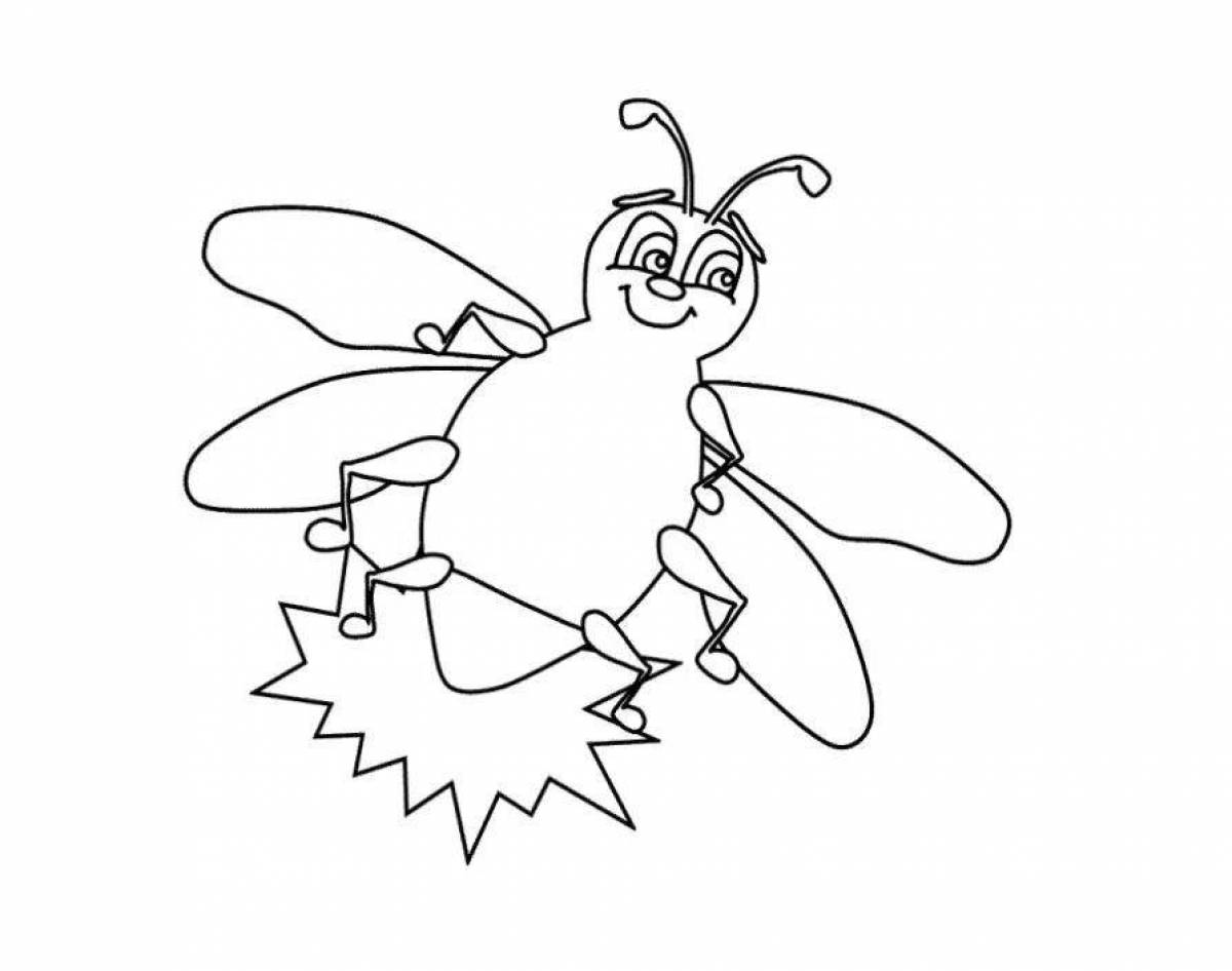 Gorgeous firefly coloring page