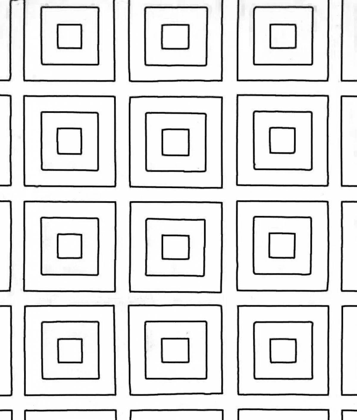 Creative squares coloring page