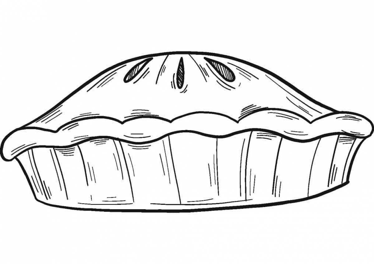 Teasing pie coloring page