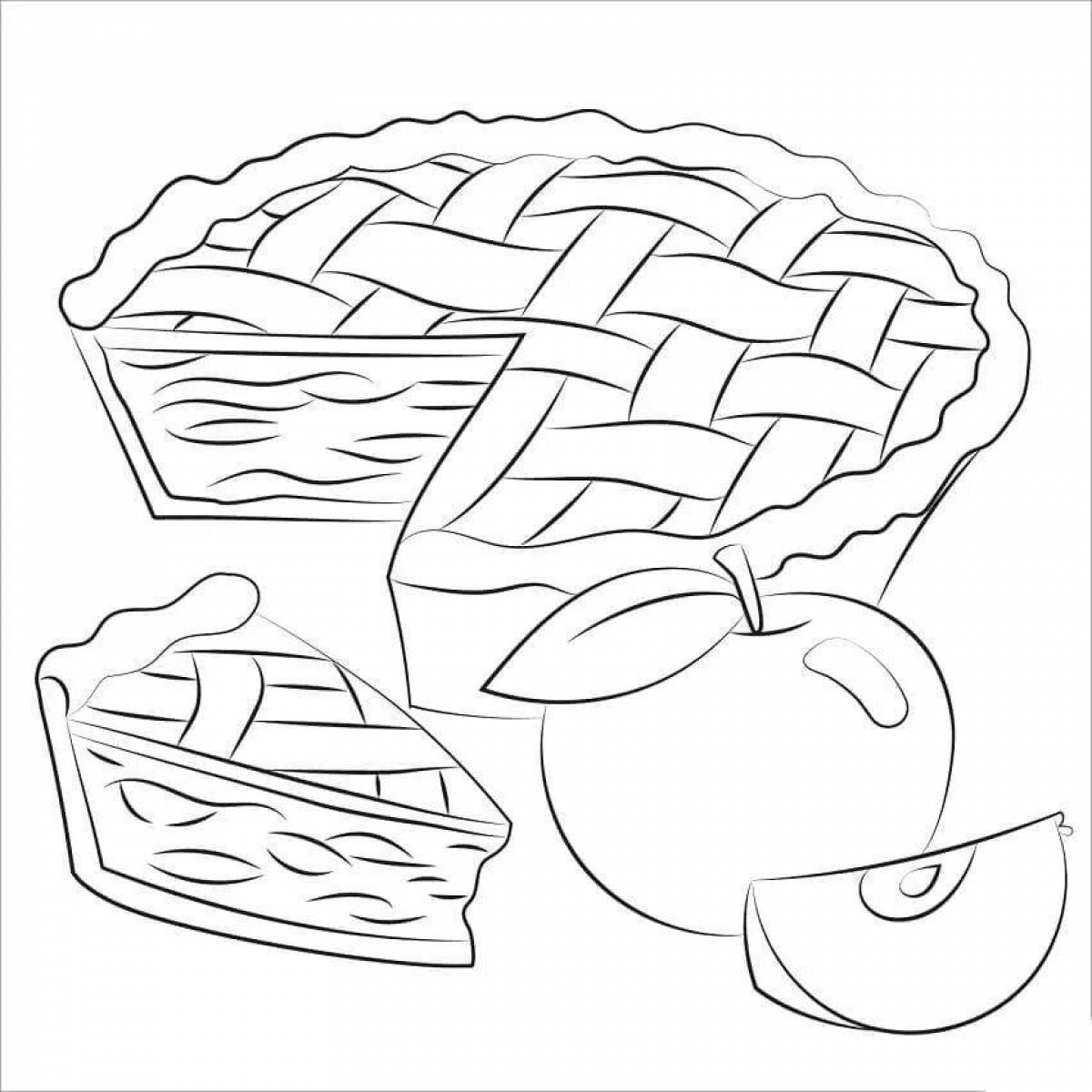 Rich pie coloring page