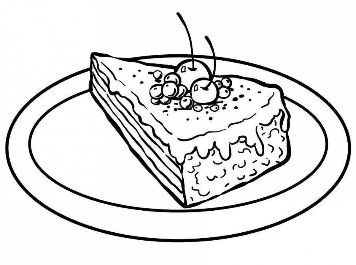 Fruit cake coloring page