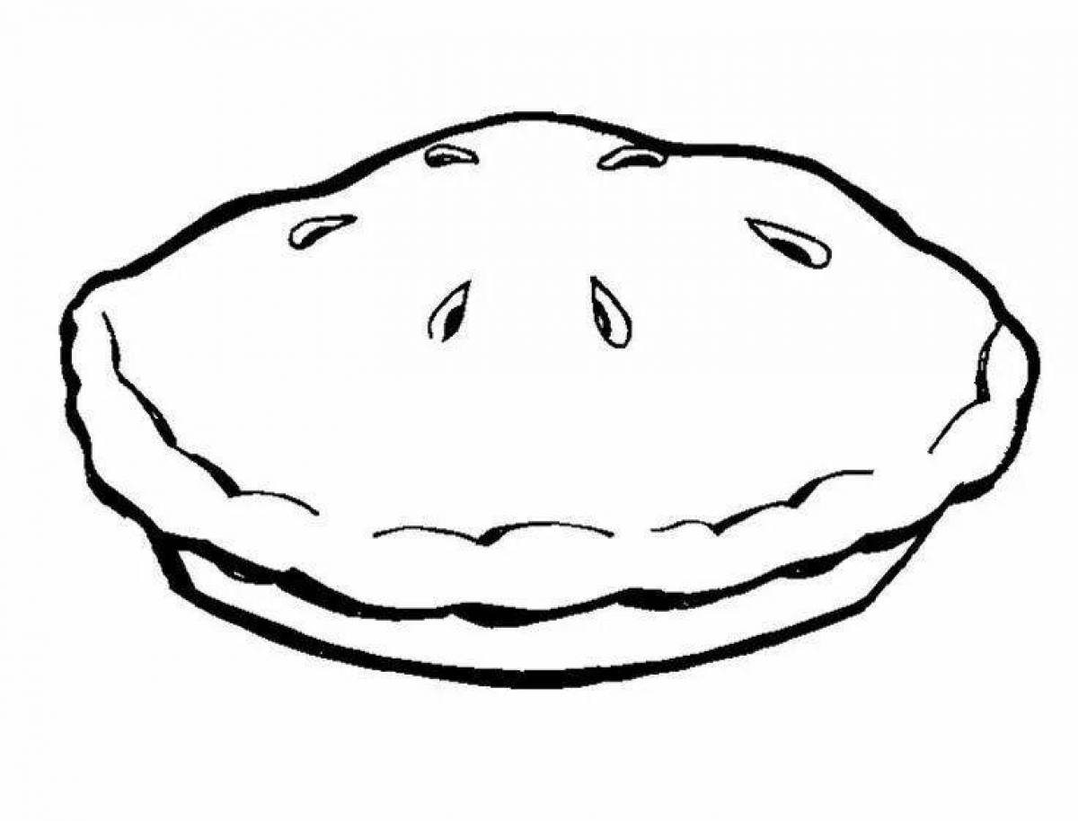 Tempting pie coloring page