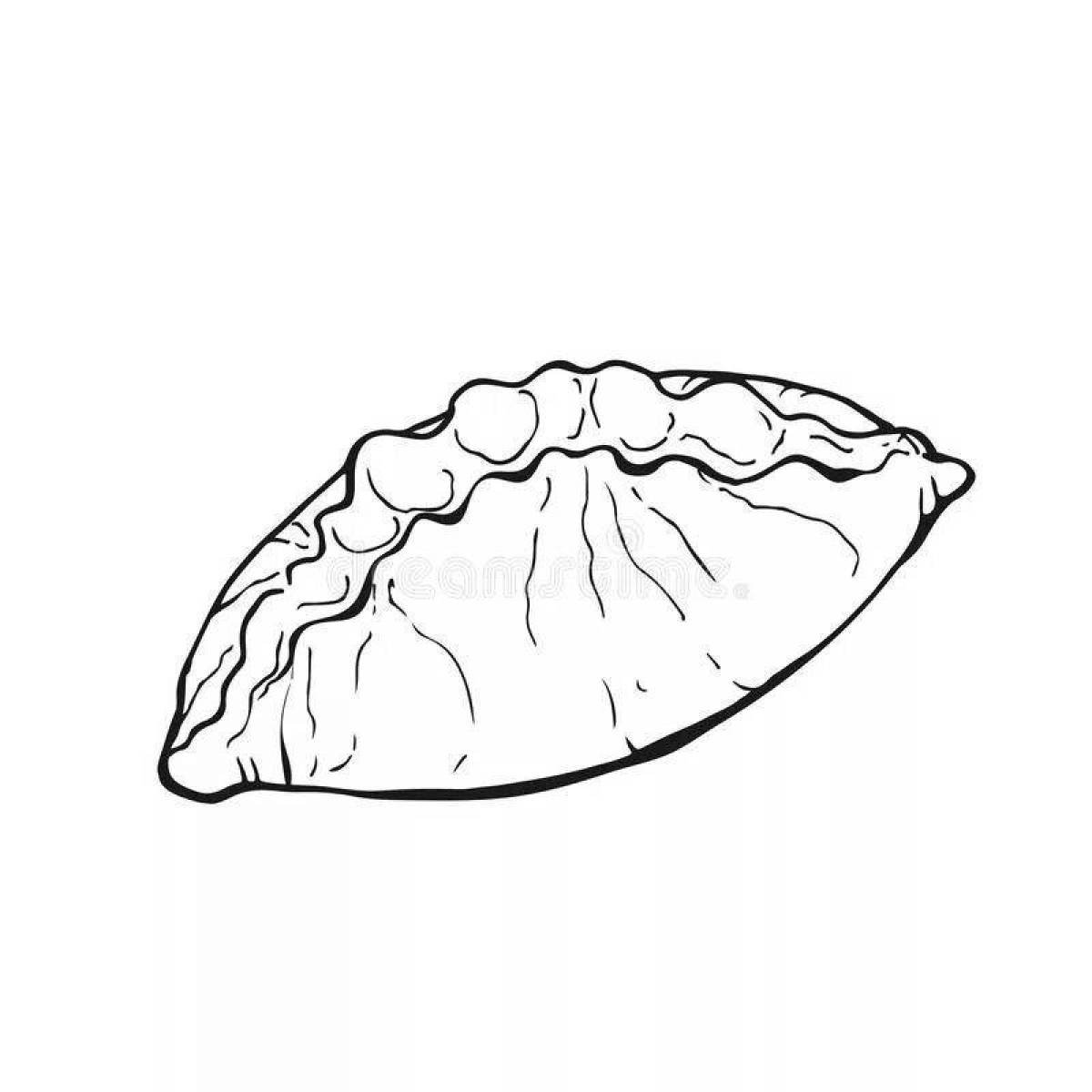 Coloring page inviting pie