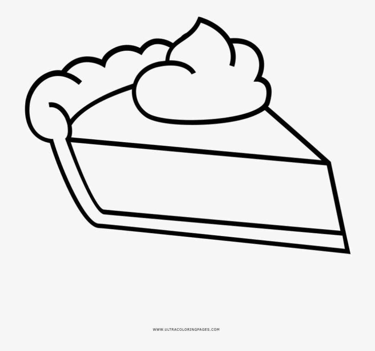 Страница раскраски «пригласительный пирог»