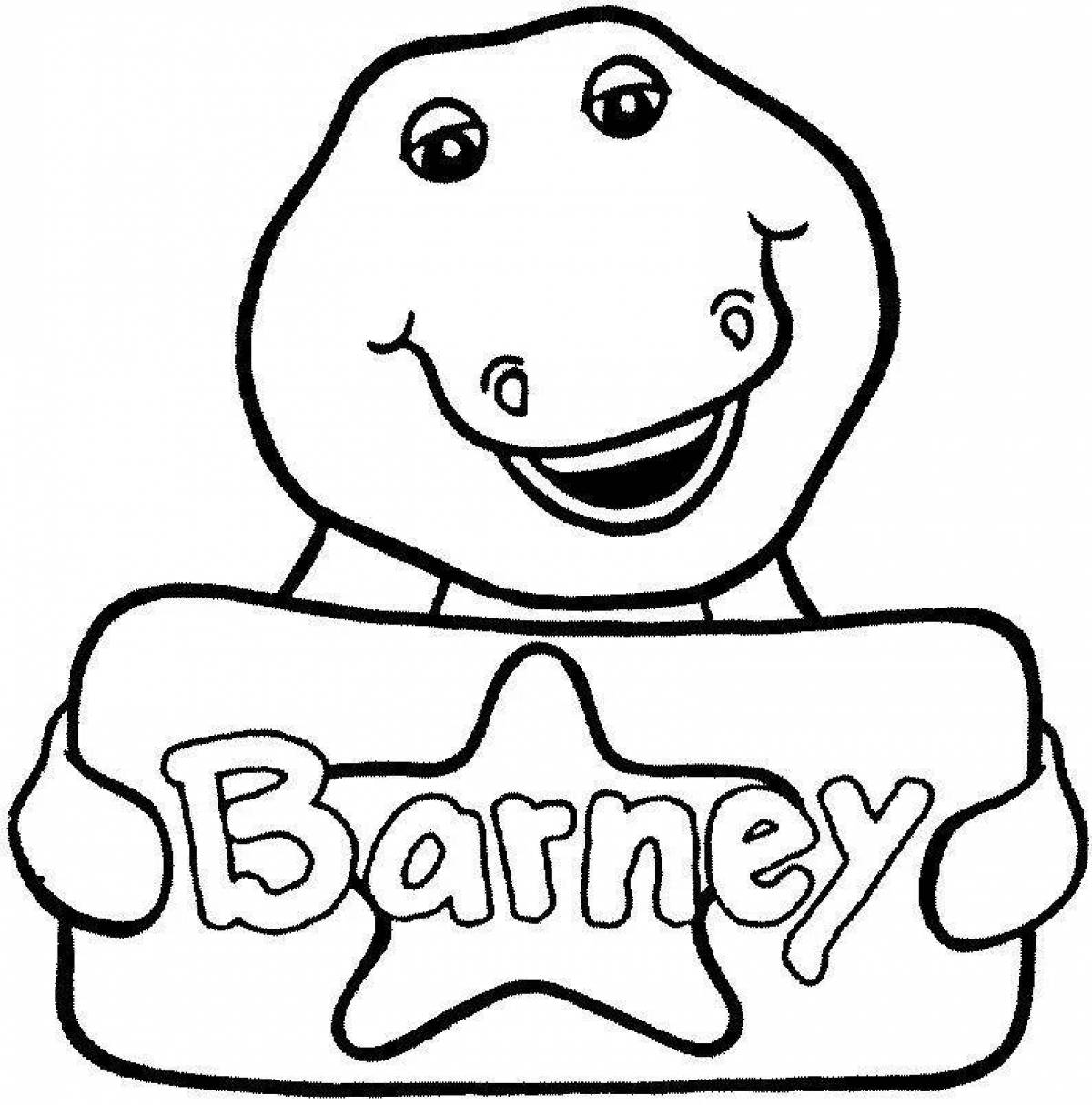Barney holiday coloring