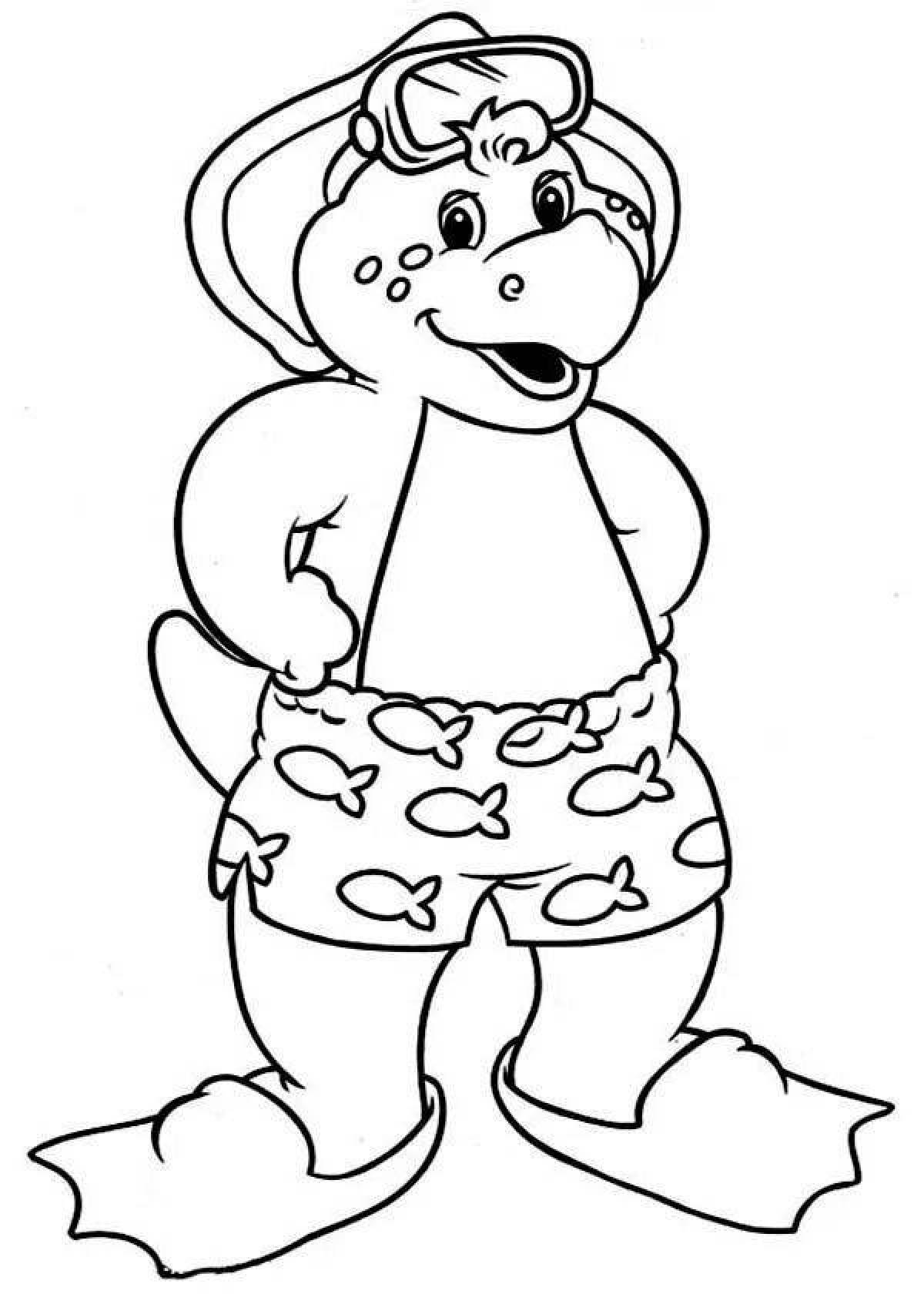 Barney's funny coloring book