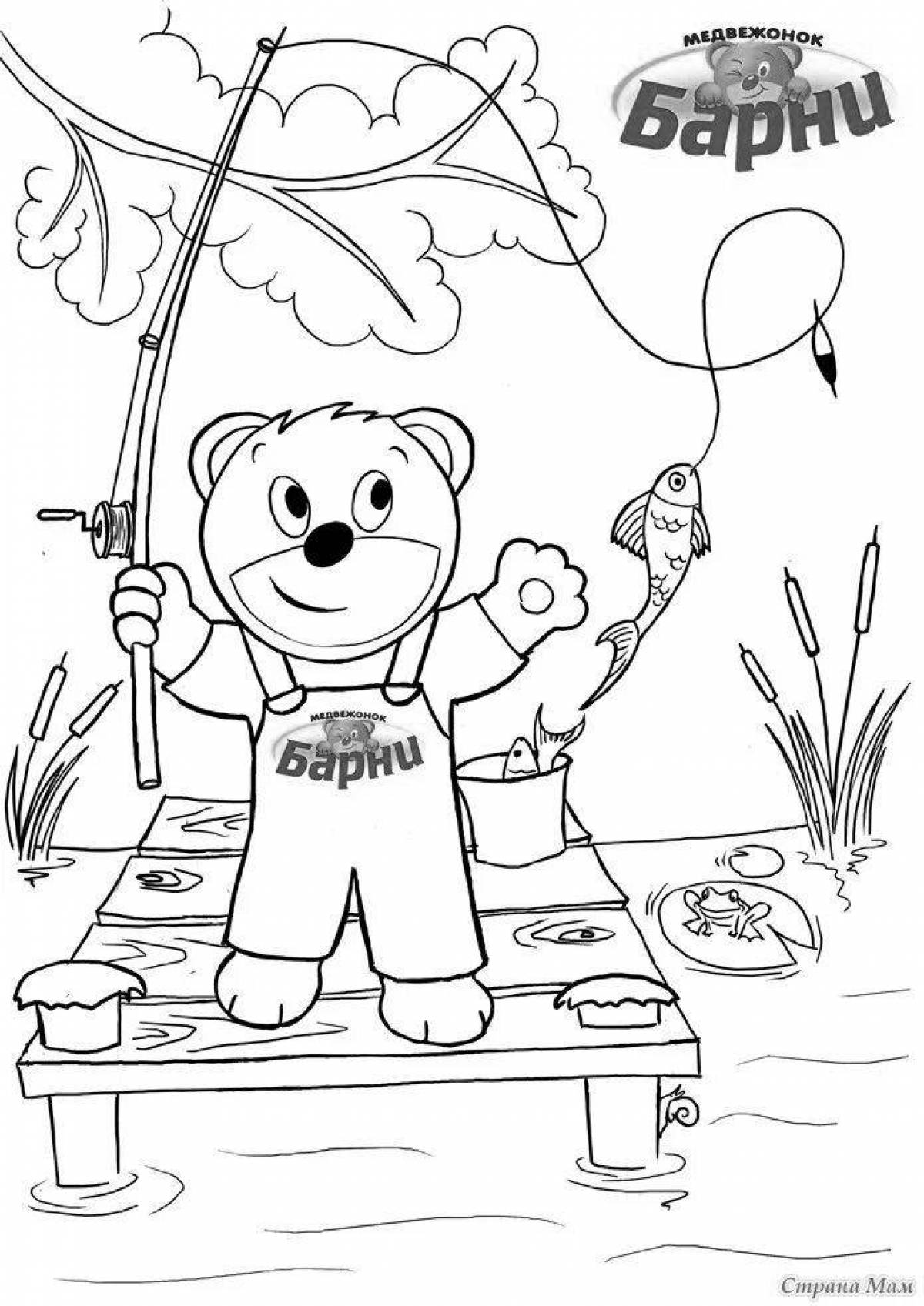 Blessed Barney Coloring Page