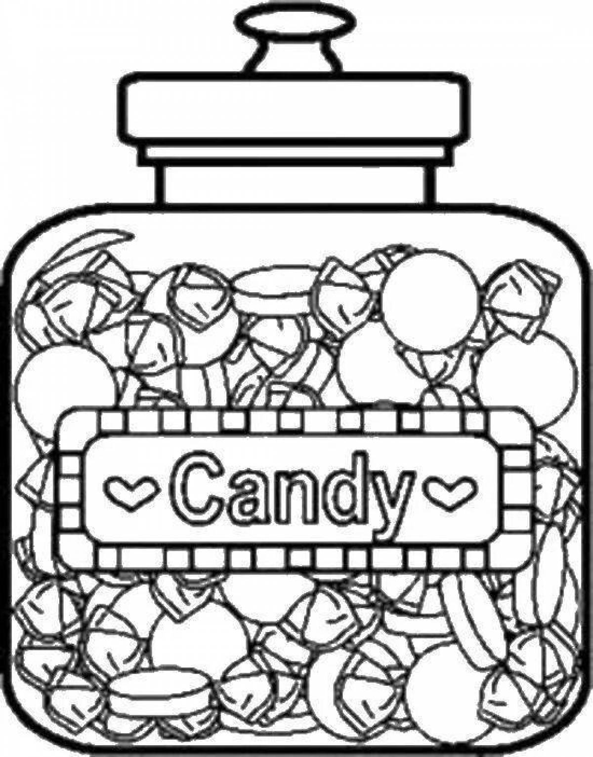 Coloring page marmalade with colored filling