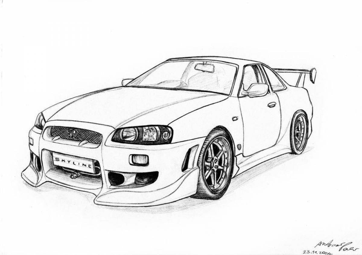 Great skyline coloring book