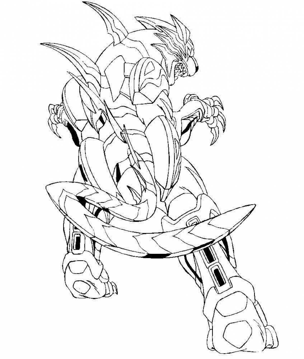 Яркая раскраска бакуган