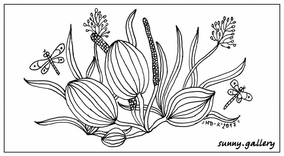 Glowing plantain coloring page