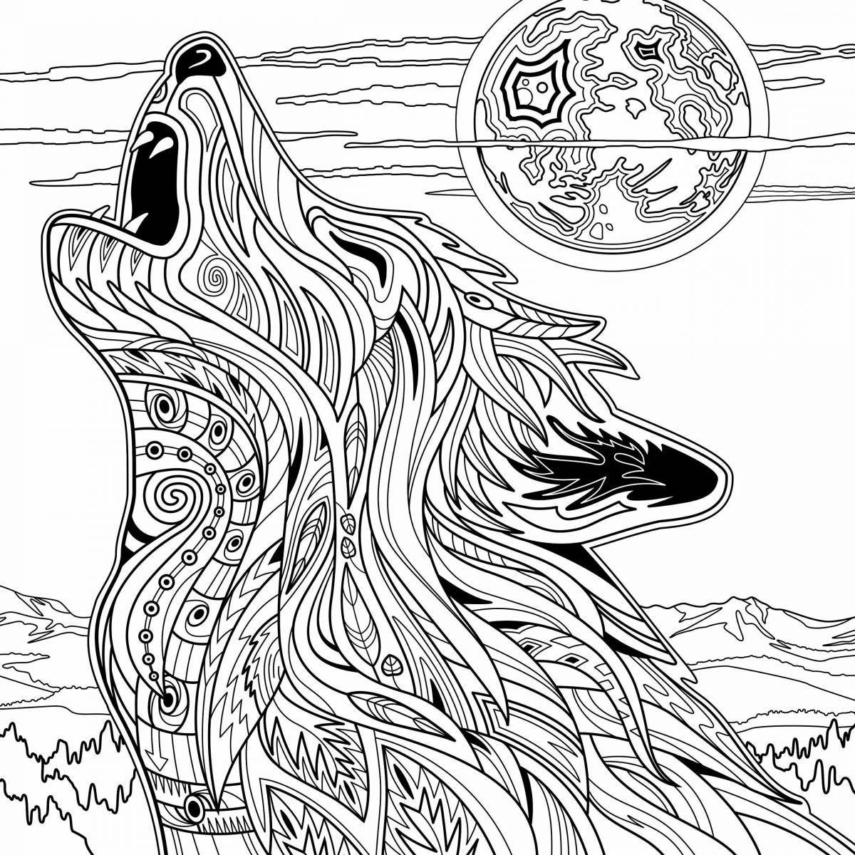 Attractive coloring page long