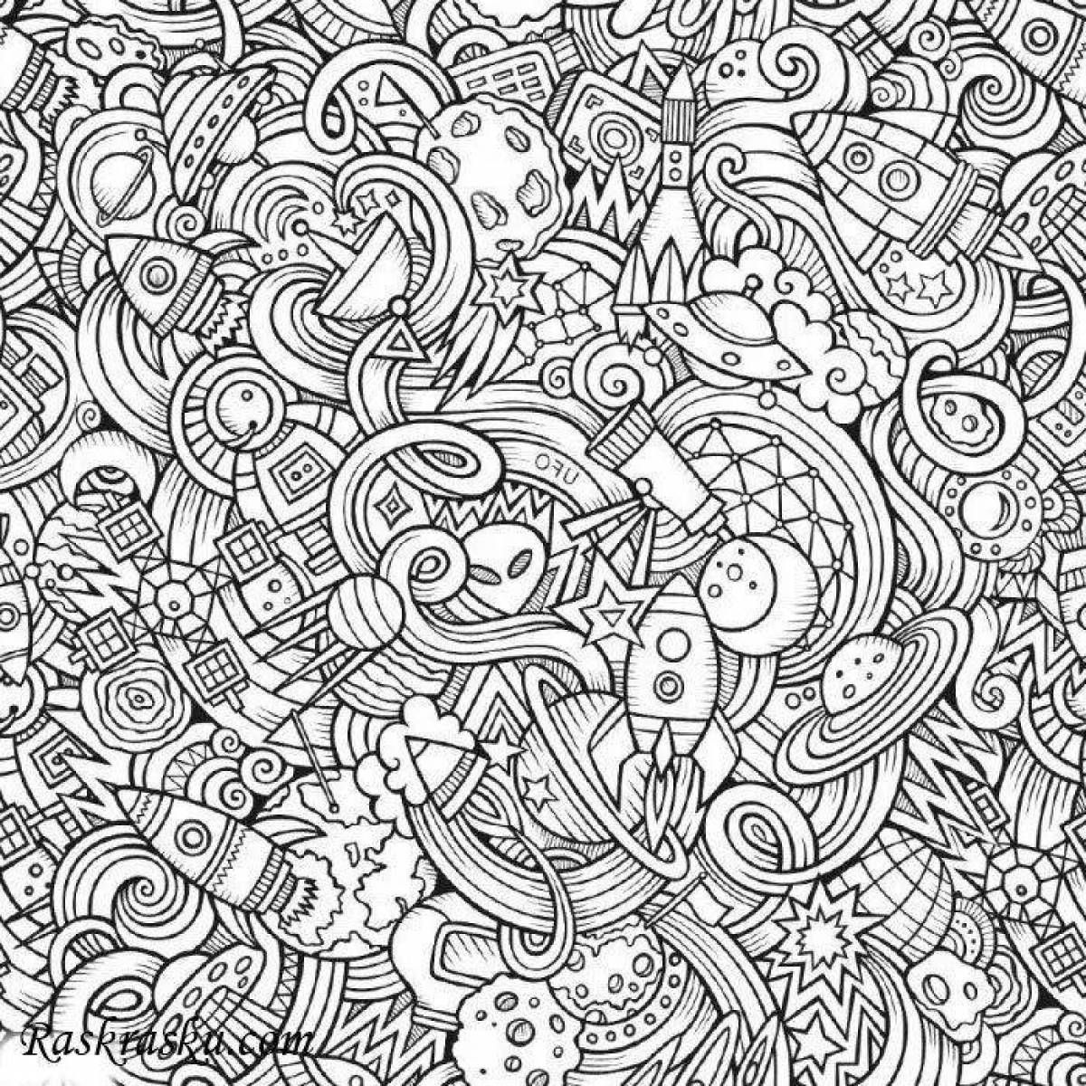 Tempting coloring page long
