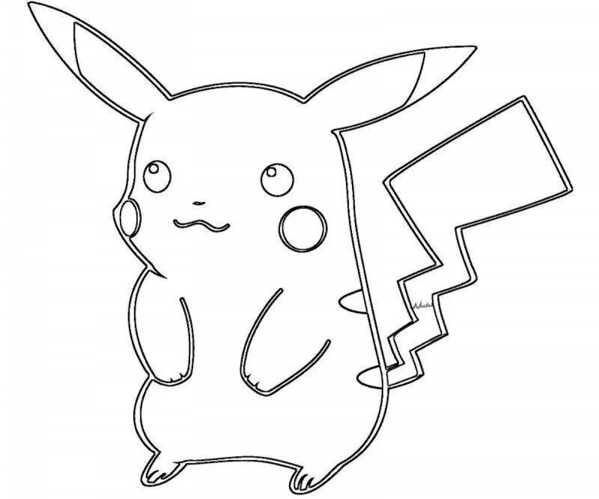 Happy pikachu coloring book