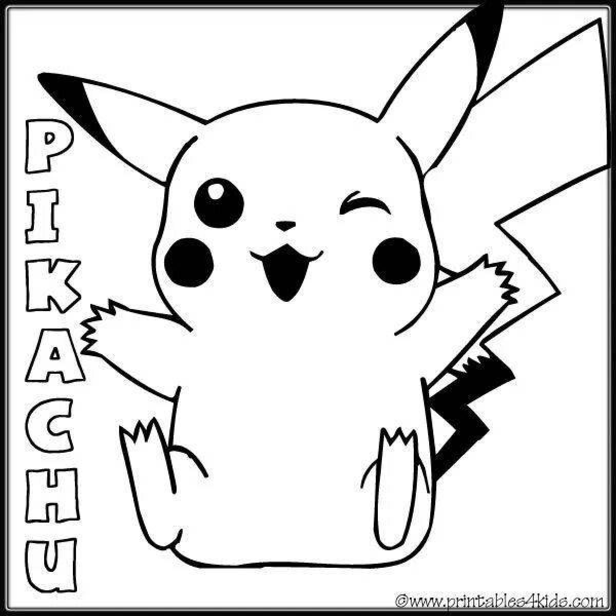 Colouring funny pikachu