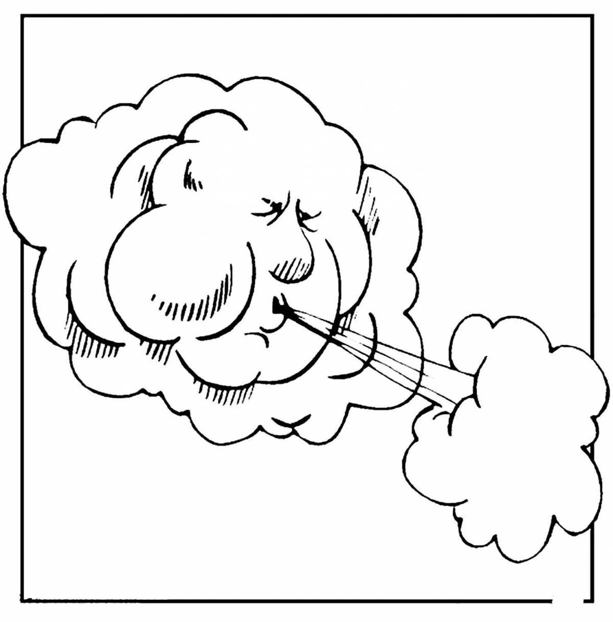 Sparkling wind coloring page