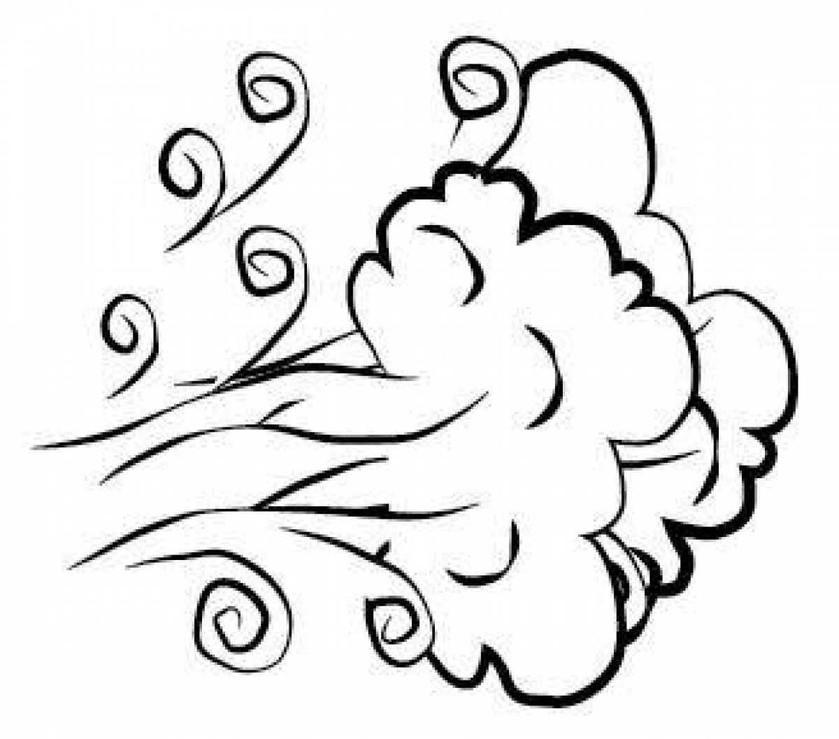 Calming wind coloring page