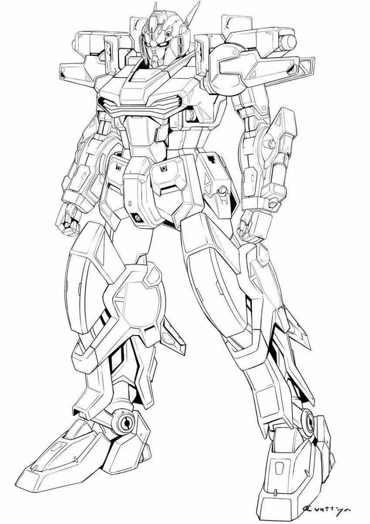 Shiny steel giant coloring page