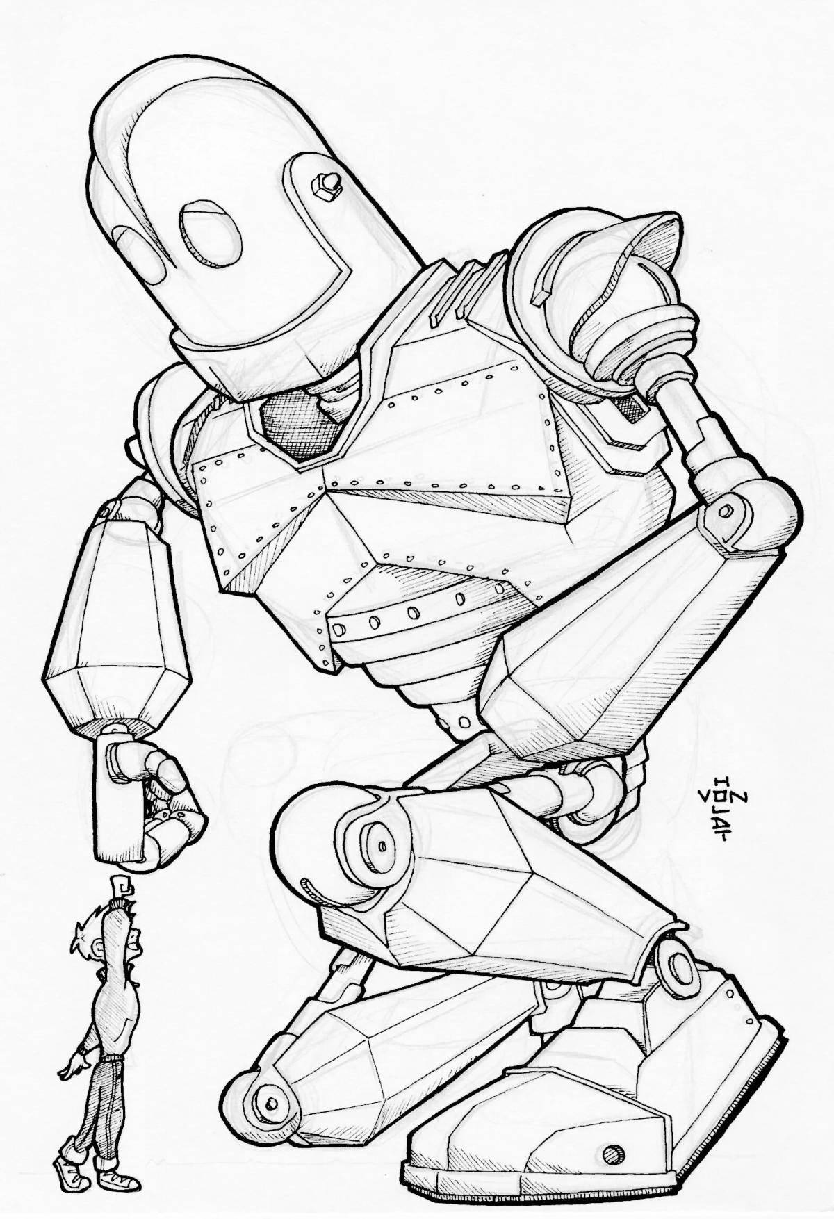 Shiny steel giant coloring page