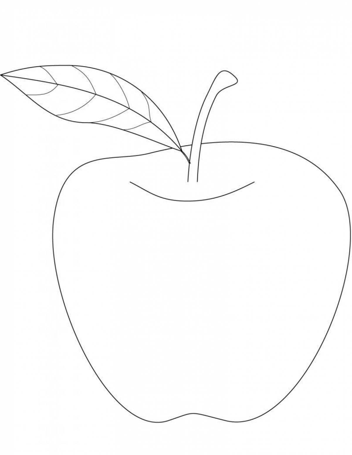 Playful drawing of an apple
