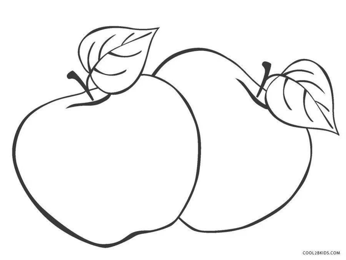 Креативный рисунок яблока