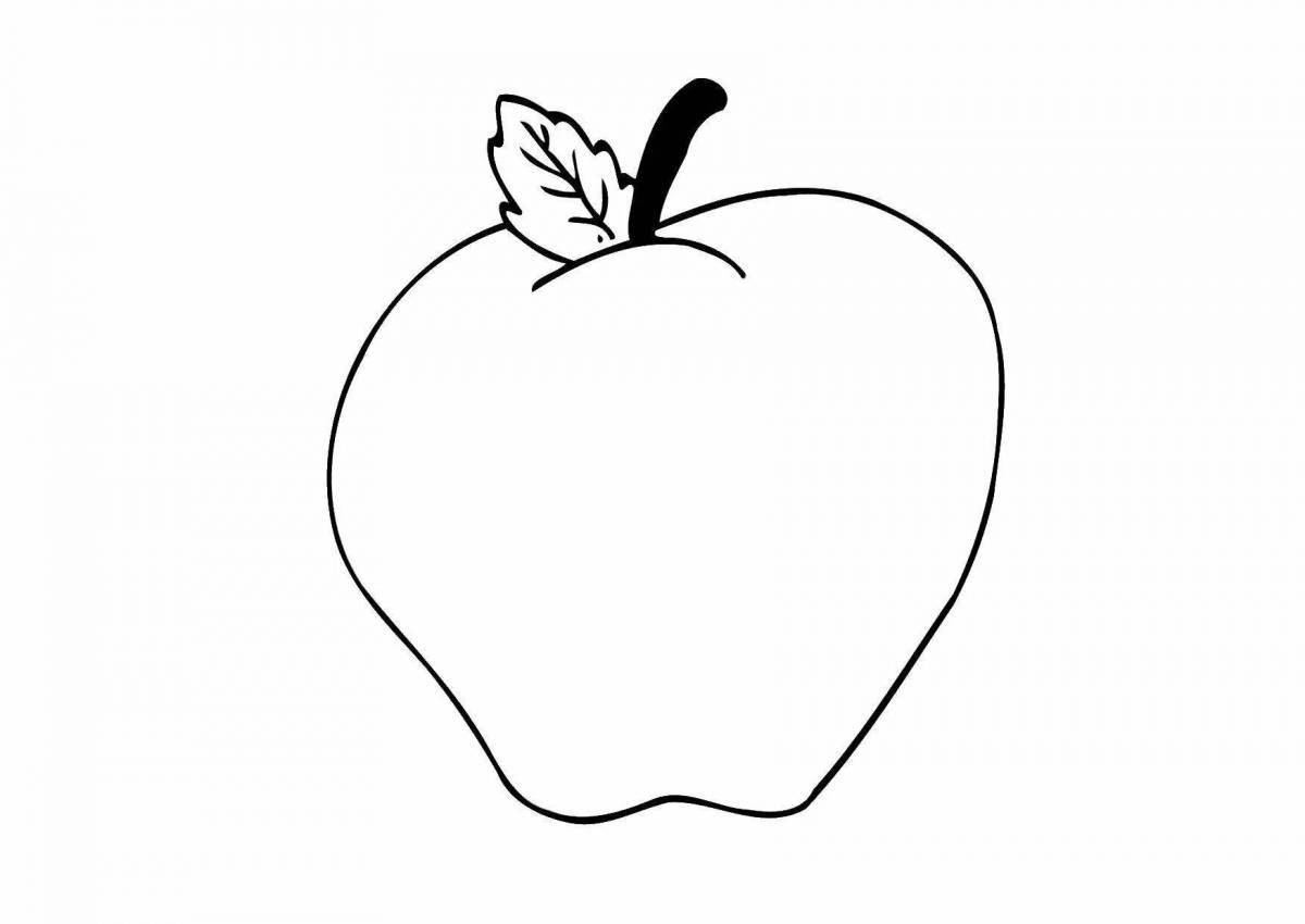Artistic drawing of an apple
