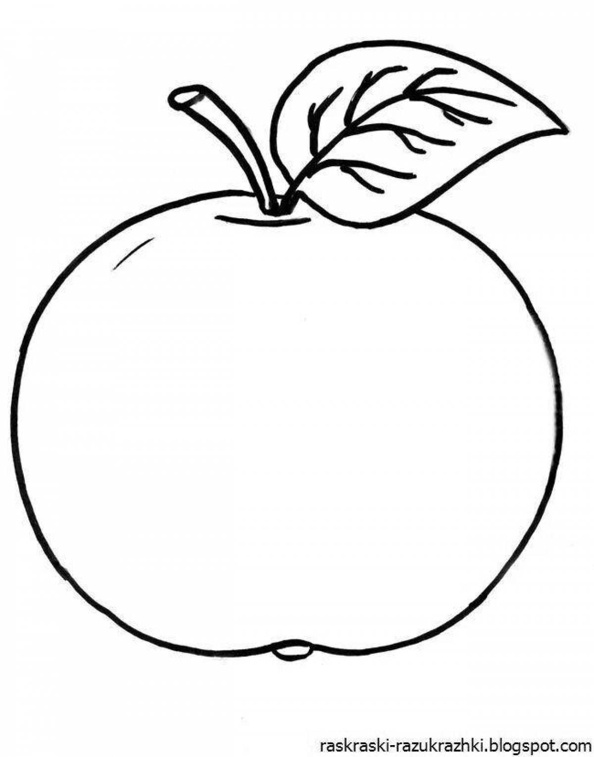 Delightful drawing of an apple