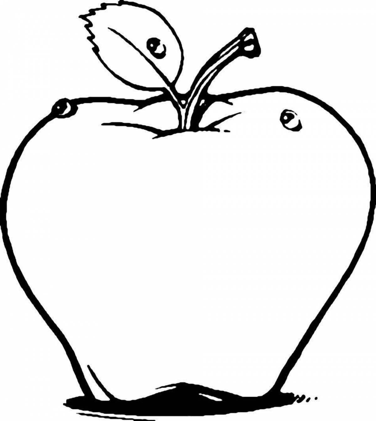 Cute drawing of an apple