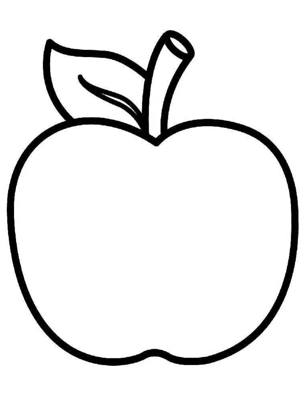 Fun apple coloring