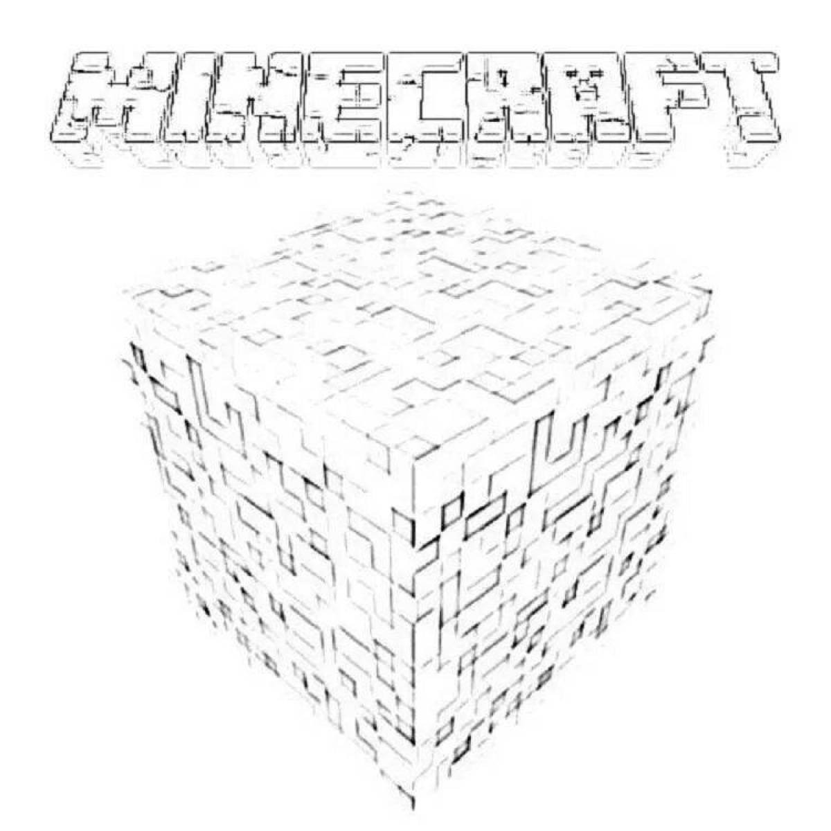 Minecraft bright block coloring page