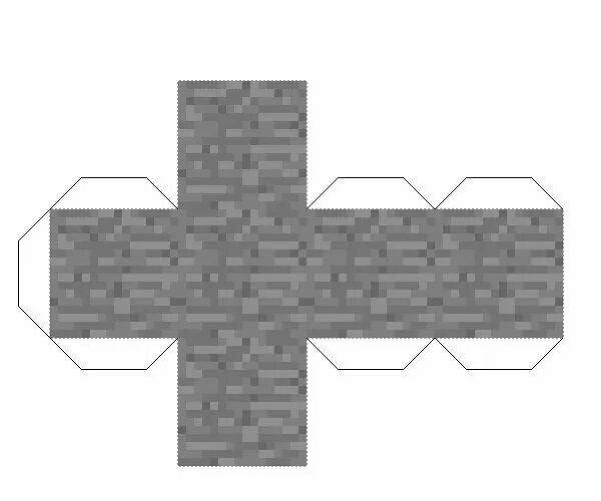 Funny minecraft block coloring page