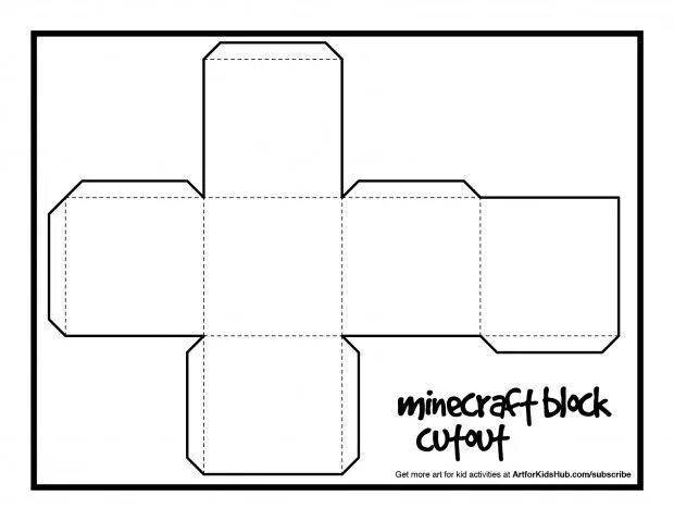 Exciting minecraft block coloring page