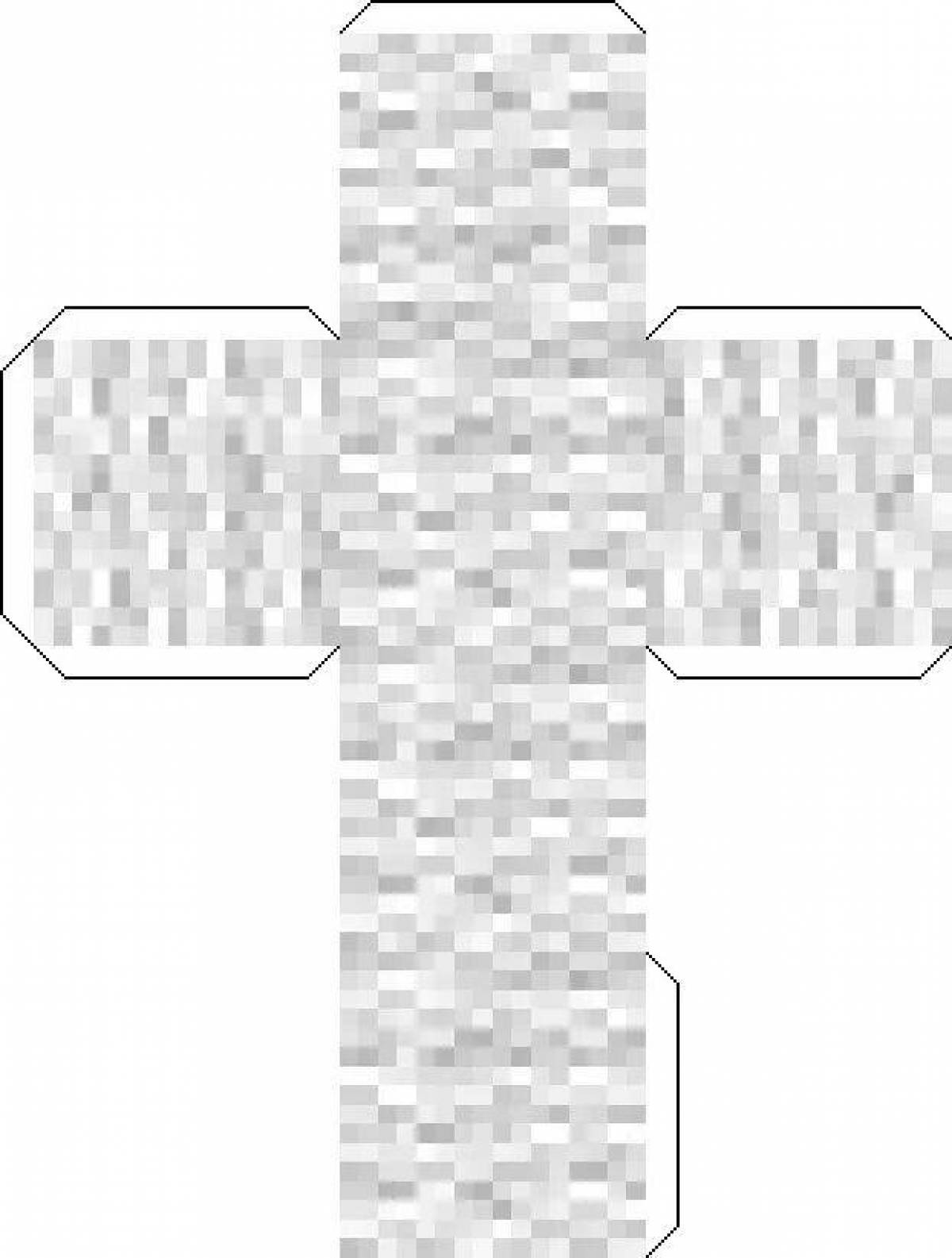Minecraft animated block coloring page
