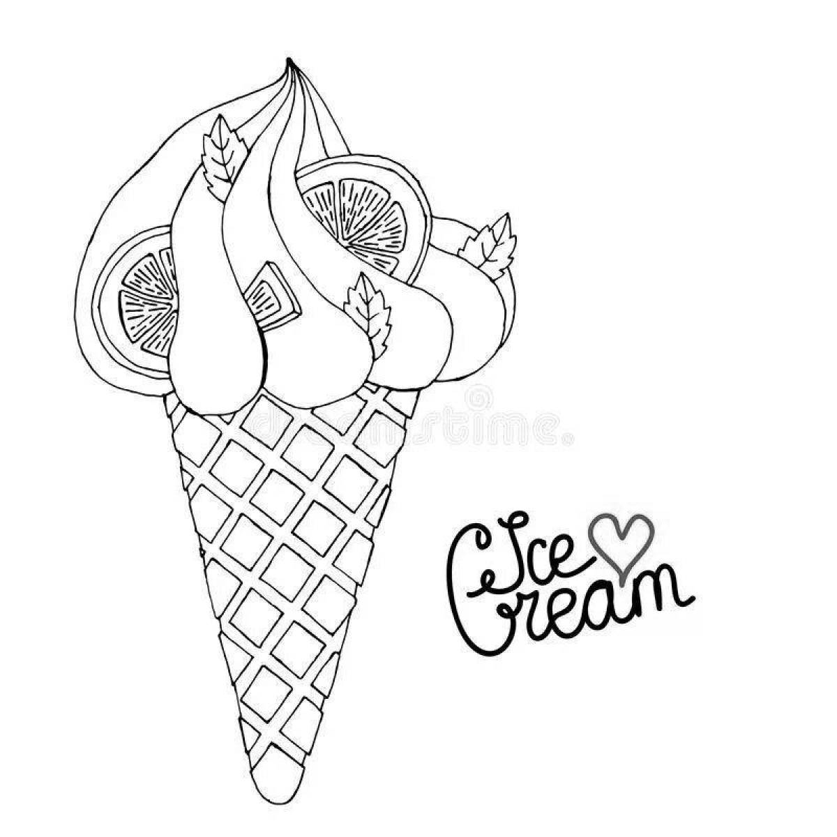 Vivacious coloring page ice cream man
