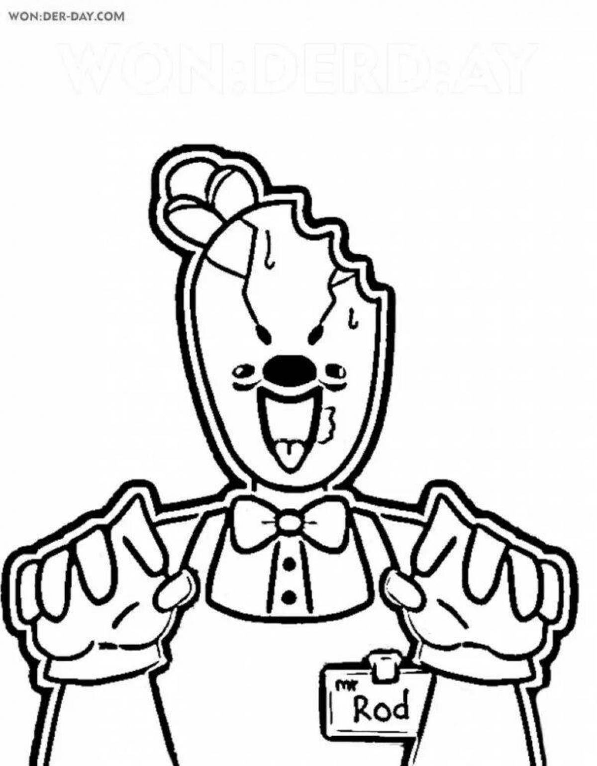 Outstanding ice cream man coloring page