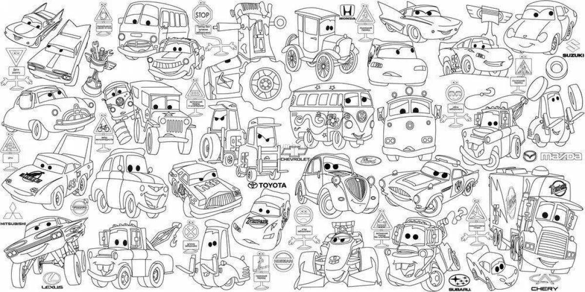 Colouring awesome cars