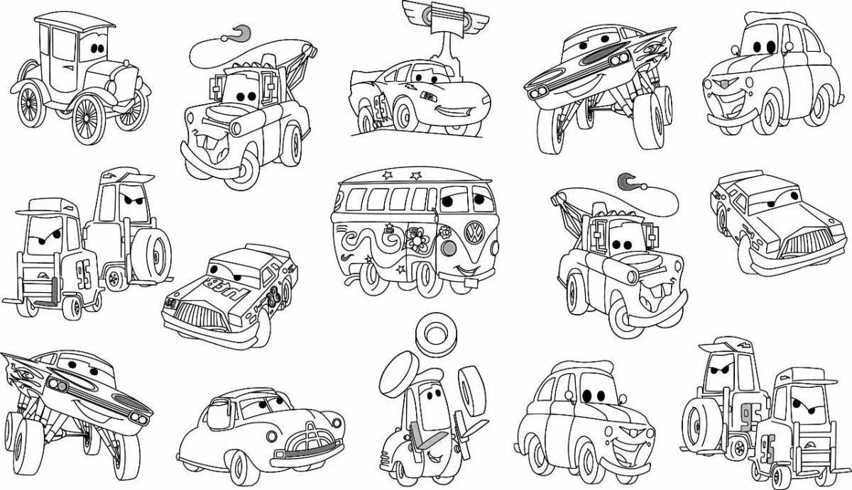 Color-delight cars coloring page