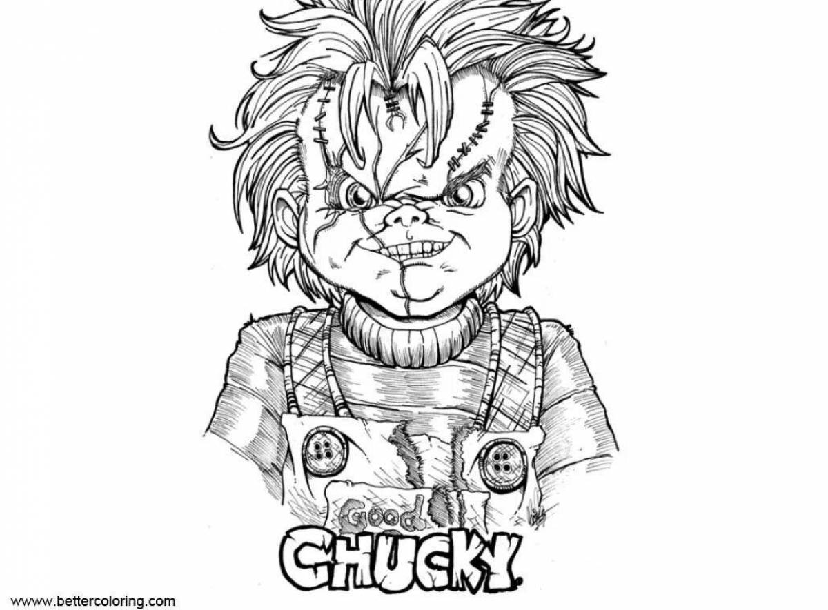 Chucky doll coloring page