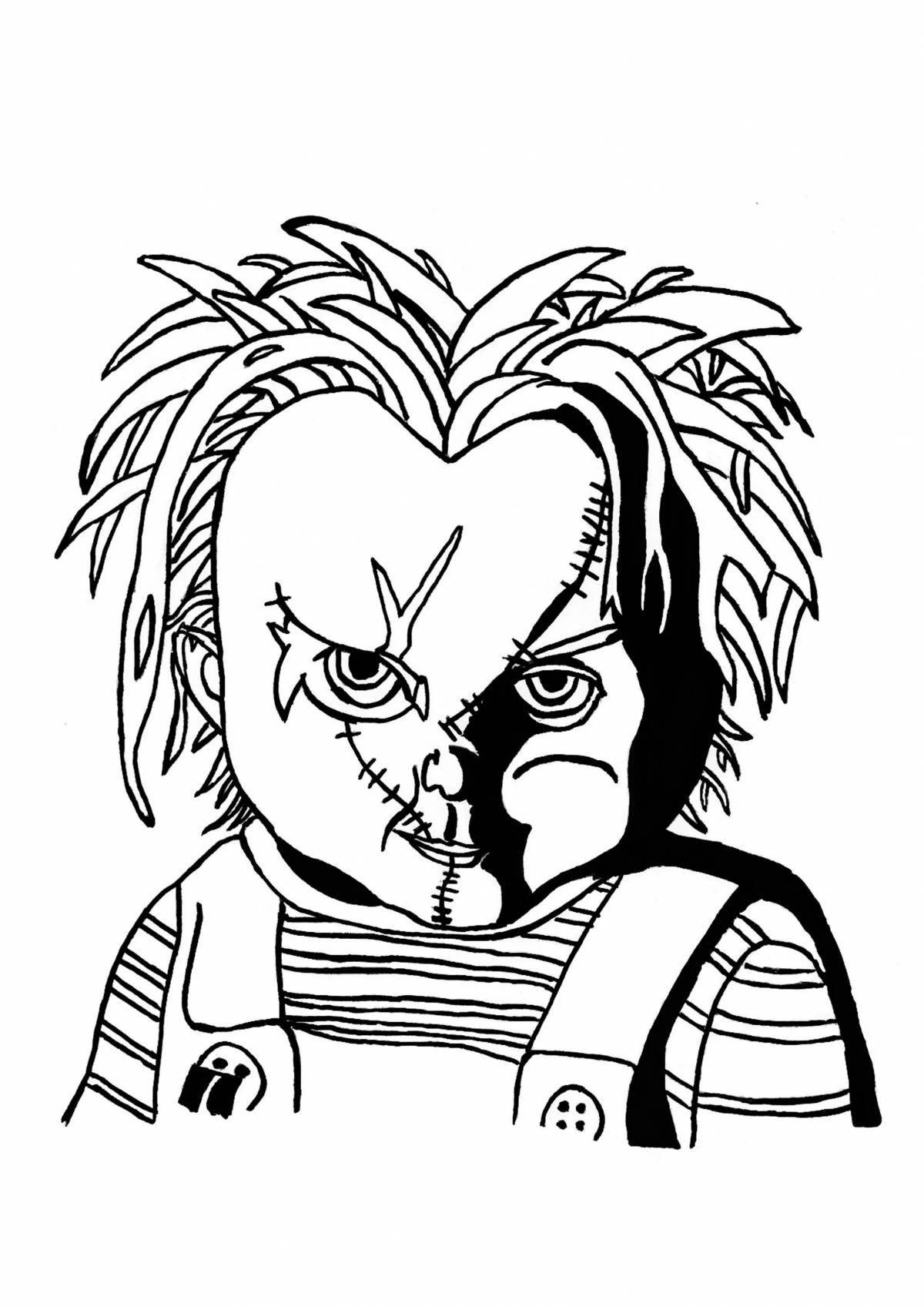 Chucky doll coloring page
