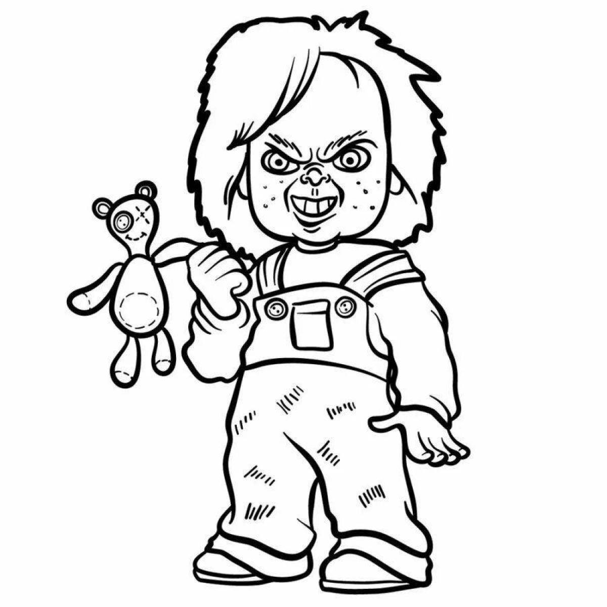 Exciting chucky doll coloring book