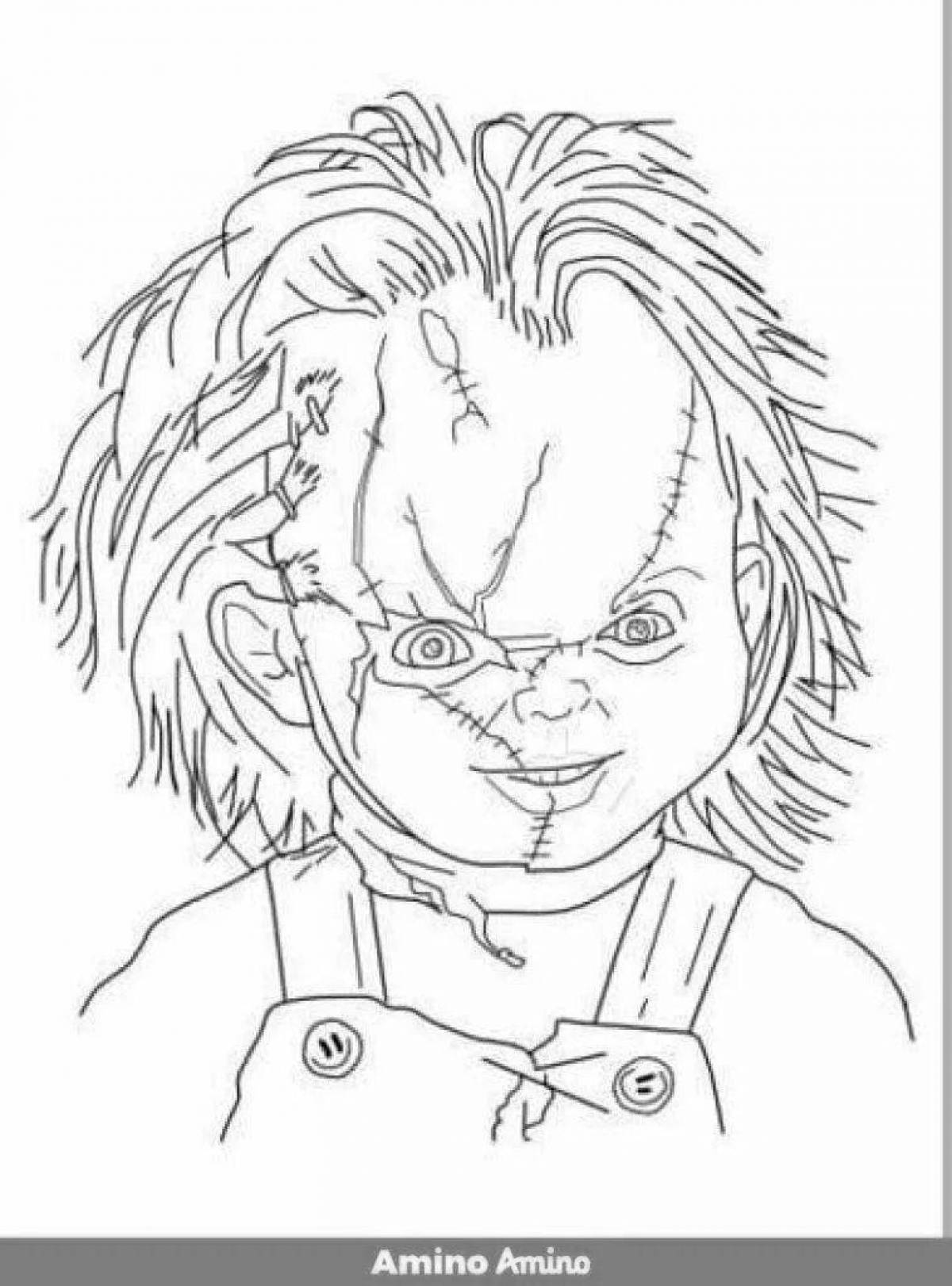 Living chucky doll coloring