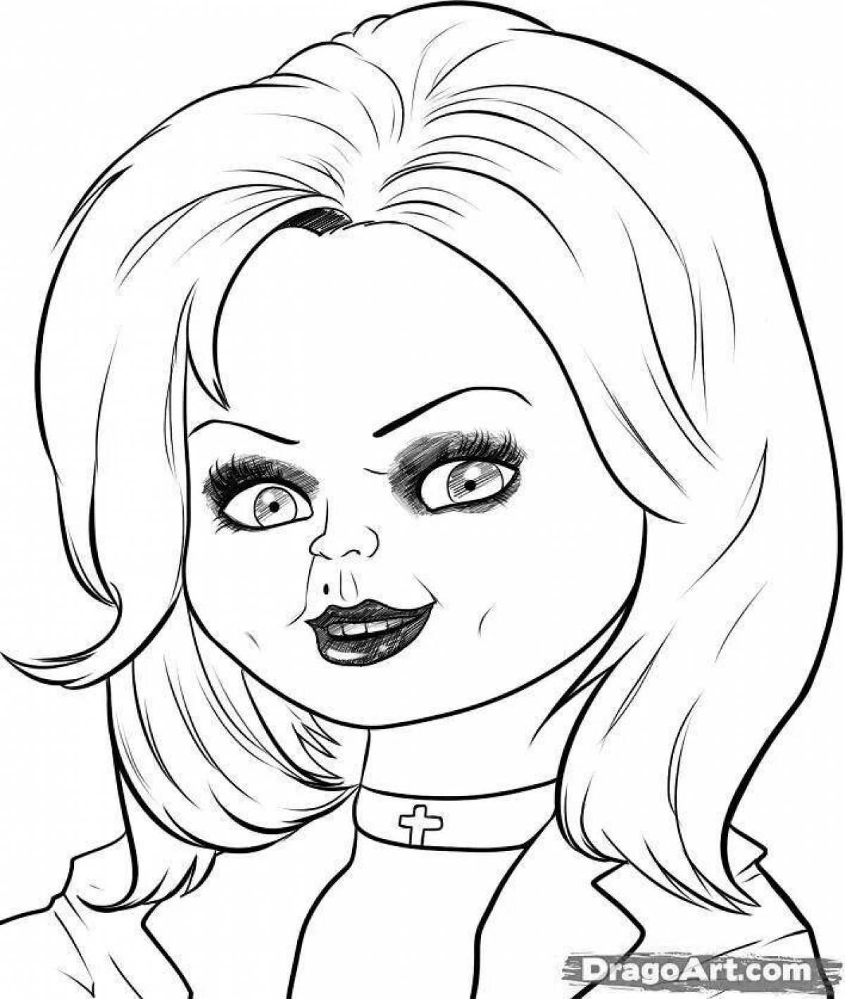 Coloring dreamy chucky doll
