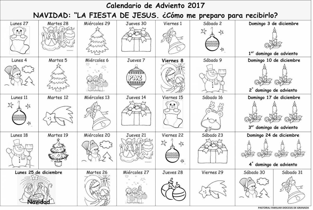 Wonderful coloring advent calendar