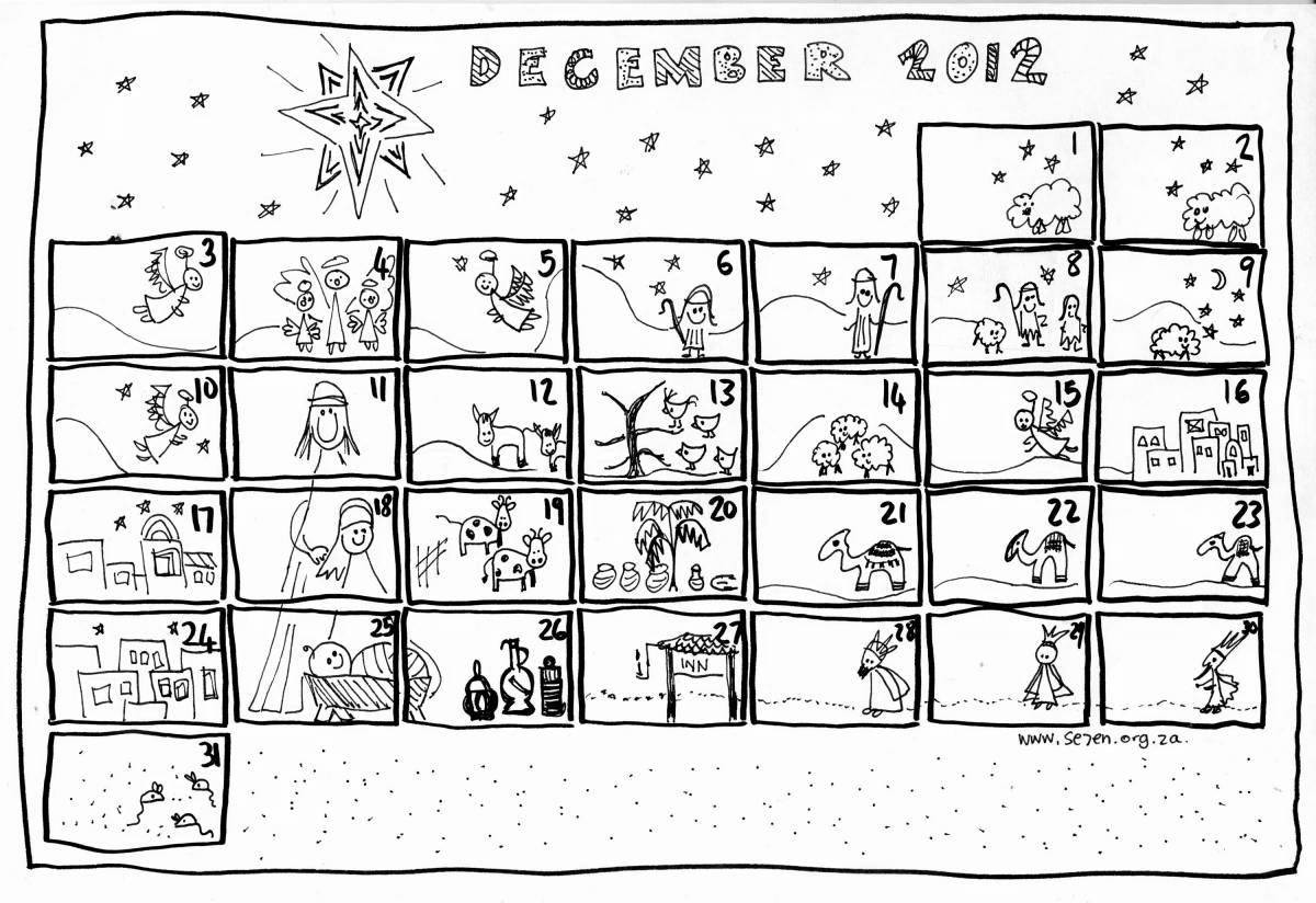 Fancy coloring advent calendar