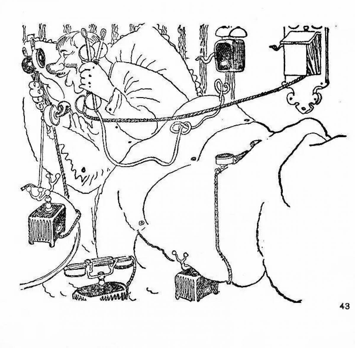 Рисунки к сказке телефон чуковского