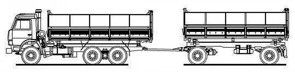 Автомобиль с прицепом рисунок