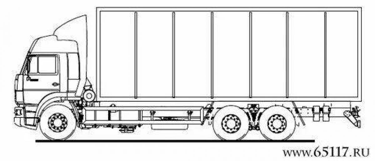 Камаз с прицепом рисунок